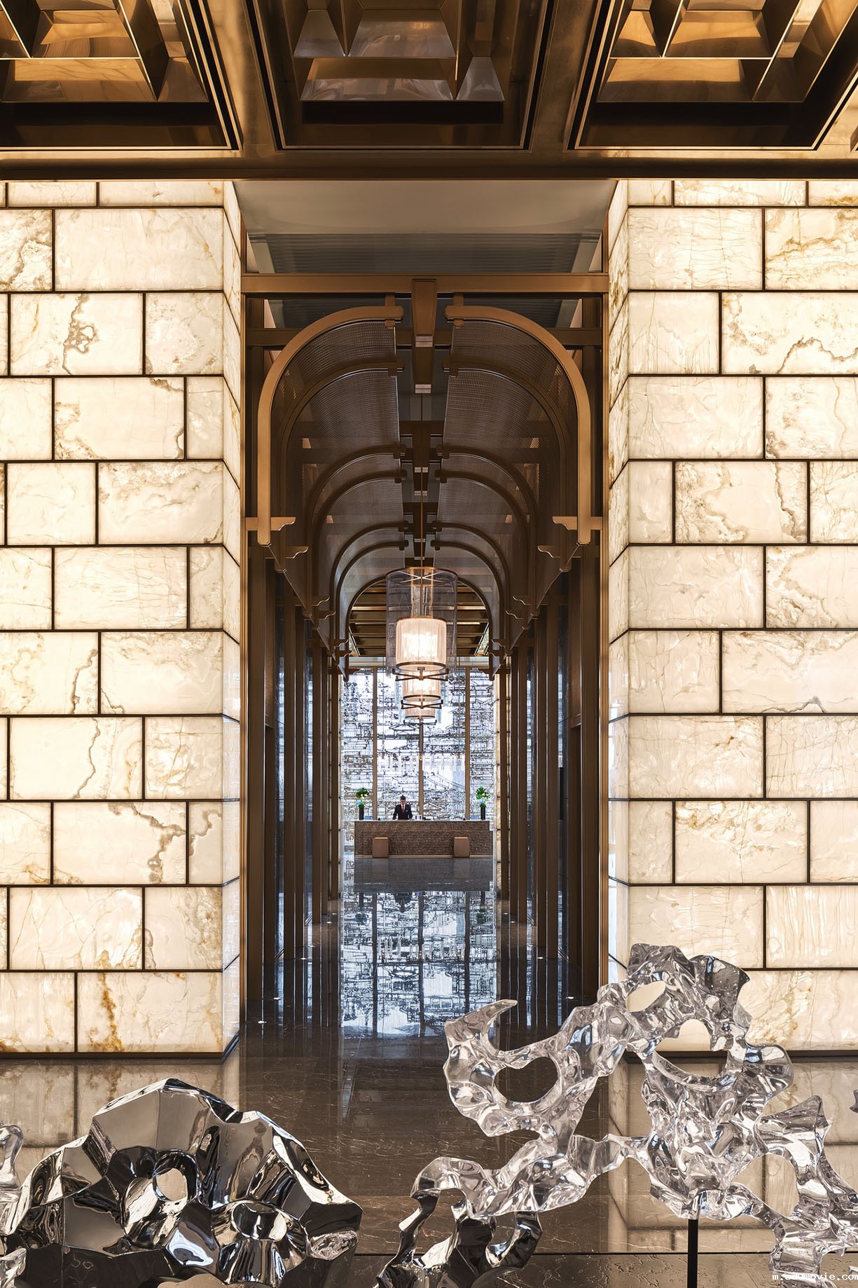 杨邦胜五星酒店设计作品_南京凯宾斯基酒店大堂入口