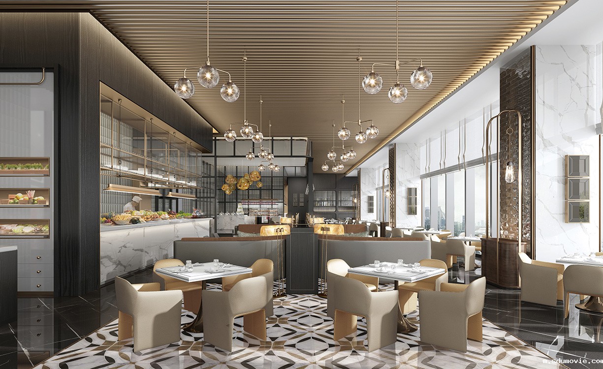 奢华商务酒店设计_成都朗廷酒店全日餐厅